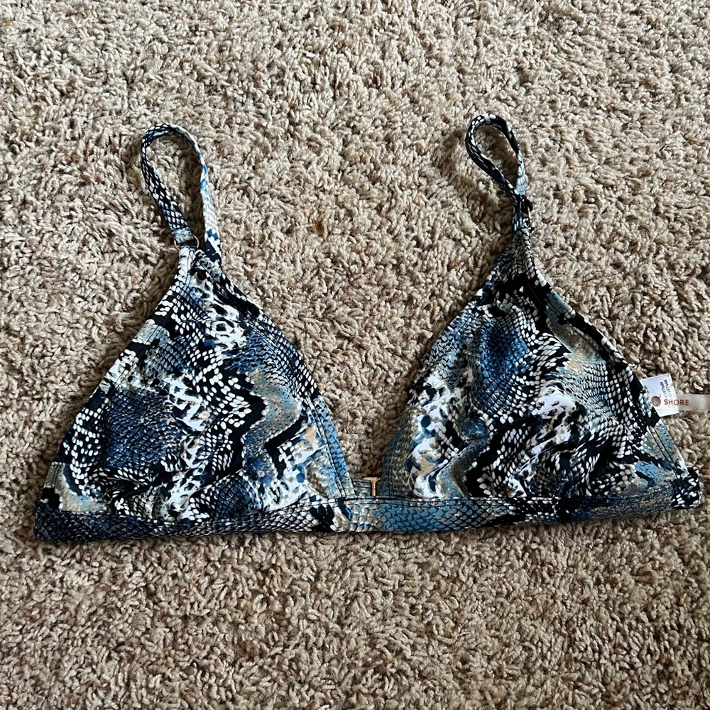 Snake skin print bikini top from shade&shore